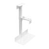 ZTHYSHXA CPU Holder Stand Universal PC Case Holder Under Desk, Wall Side CPU Stand Mount Adjustable PC Mainframe Hanger Bracket Fits Most PC Cases, Black/White Computer Tower Stand(Color:White) view 1