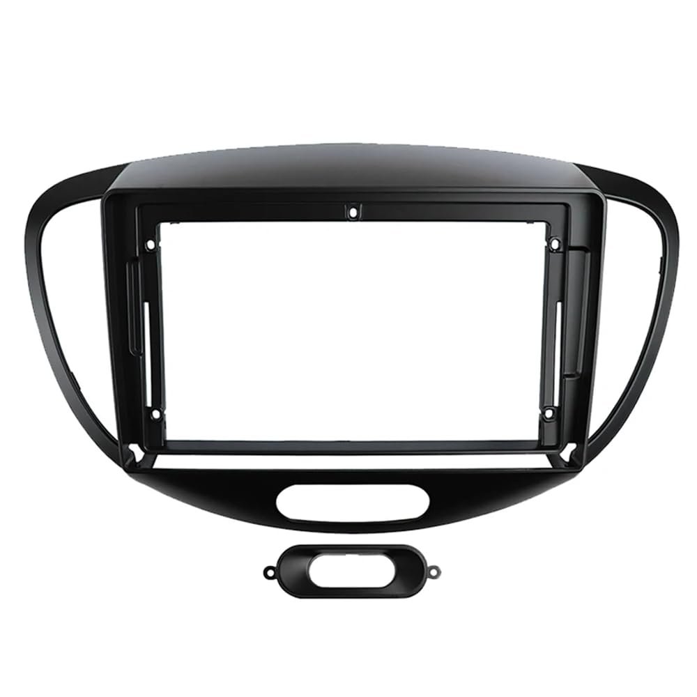 FRALHQFL 2 Din Car Radio Fascia 9 INCH for Hyundai I-10 2008-2012 Stereo GPS DVD Player Refitting Frame Bezel Install Surround Trim Panel
