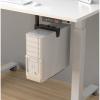CPU Holder Stand CPU Holder Under Desk Mount - Universal PC Case Holder Adjustable Wall PC Mount with 360 Swivel, Suspended PC Tower Holder Mainframe Hanger Computer Tower Stand(Color:Knob white) view 2