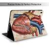Human Anatomy Heart Chart Printed Tablet Case for Ipad Air3 10.5"/Ipad Pro 10.5", Pu Leather Non-Slip Tablet Cases Shockproof Stand Cover with Auto Sleep/Wake Cover view 2