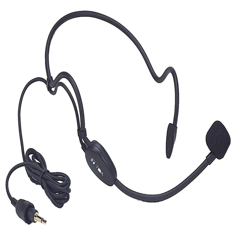 DirectNine Basics TOA Electronics WH-4000H Headworn Microphone; Comfortable Headset; Designed for Voice Applications; Unidirectional; 1.3m Cable; Black