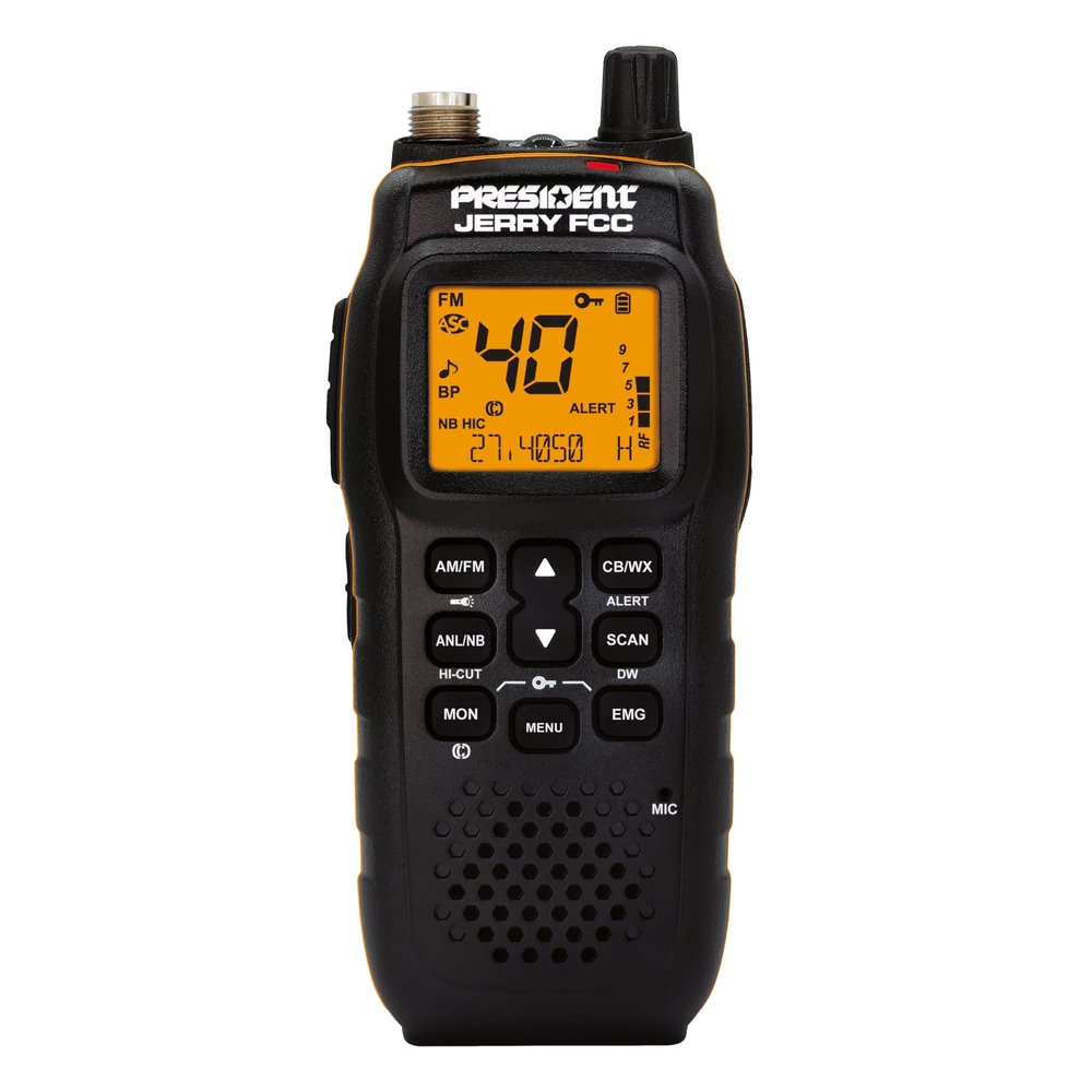 President Jerry FCC AM/FM Portable Radio with Vehicle Charging System - Perfect for The Road Warrior!
