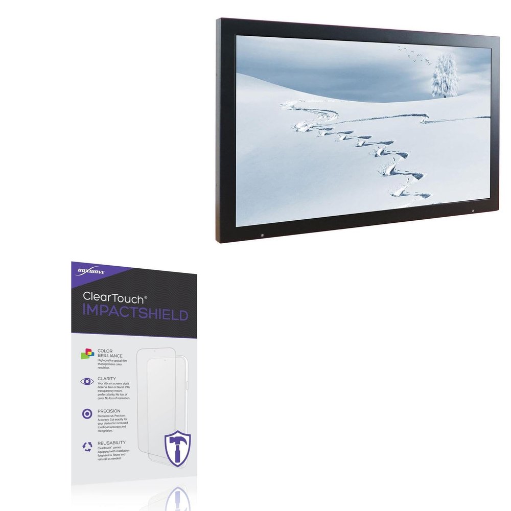 BoxWave Screen Protector Compatible with Distec POS-Line 31.5 IQ Core-i5 (31.5 in) - ClearTouch ImpactShield (2-Pack), Impenetrable Screen Protector Flexible Film