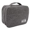 Cable Bag Electronic Accessories Suitcase Double Layer Gray Portable Cable Bag Waterproof Electronic Storage Bag Travel Cable Bag Suitable For Travel view 3
