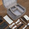 Cable Bag Electronic Accessories Suitcase Double Layer Gray Portable Cable Bag Waterproof Electronic Storage Bag Travel Cable Bag Suitable For Travel view 4