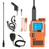 QUANSHENG UV-K5(8) Two Way Radio Long Range UV-K6 Walkie Talkie NOAA Weather Forecast DTMF Hanheld Radio UV-K5 8 USB-C Charging Orange with USBC Car Charger Cable view 1
