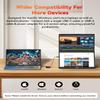 HotYeah Triple Laptop Screen Extender, 15.6" Dual Stacked Monitor (Windows/Mac/Android),1080P FHD Folding Portable Travel Extended Screen w/Kickstand & VESA, 180 Rotation, Double Monitor for Laptop view 2