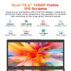 HotYeah Triple Laptop Screen Extender, 15.6" Dual Stacked Monitor (Windows/Mac/Android),1080P FHD Folding Portable Travel Extended Screen w/Kickstand & VESA, 180 Rotation, Double Monitor for Laptop view 3