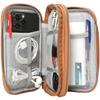 CAAORDKSO Universal Electronics Accessories Carrying Case, Electronic Cable Organizer Bag, Travel Cable Accessories Bag Pouch for Cable, USB, Cord, Charger, Phone, Power Bank, Earphone (Brown, Large) view 3