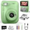 Kids Instant Print Camera, 3.0-inch HD Screen 32MP Photo Instant Digital Camera Christmas Birthday Gifts Toys for Children Girls Boys Age 3-12 - Green view 1