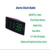 HANNLOMAX HX-112CR Alarm Clock Radio, PLL AM/FM Radio, Green LED 1.8 inches Jumbo Display, Dual Alarm, Dimmer, AC Operation only. (Purple) view 2