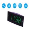 HANNLOMAX HX-112CR Alarm Clock Radio, PLL AM/FM Radio, Green LED 1.8 inches Jumbo Display, Dual Alarm, Dimmer, AC Operation only. (Purple) view 3