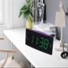HANNLOMAX HX-112CR Alarm Clock Radio, PLL AM/FM Radio, Green LED 1.8 inches Jumbo Display, Dual Alarm, Dimmer, AC Operation only. (Purple) view 4
