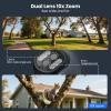 [WiFi 6 & 10X Zoom] XMARTO Wireless PTZ Security Camera System Outdoor with 10X Zoom and AI Auto Tracking, 2K HD Dual-Lens Cameras, 12" LCD Monitor NVR/DVR and 1TB HDD Included view 3
