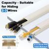 ZhiYo Cord Cover Wall Kit, 94.5in Cord Hider Wall Mounted TV, Wire Covers for Cords, Paintable Wire Hiders for TV On Wall, TV Cable Hider Wall Kit, Wall Cord Concealer, 6 x L15.7in W0.98 H0.5in, Beige view 2