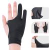 Artist Drawing Glove 3-Layer Palm Rejection [2 Pack Black and Pink] view 2