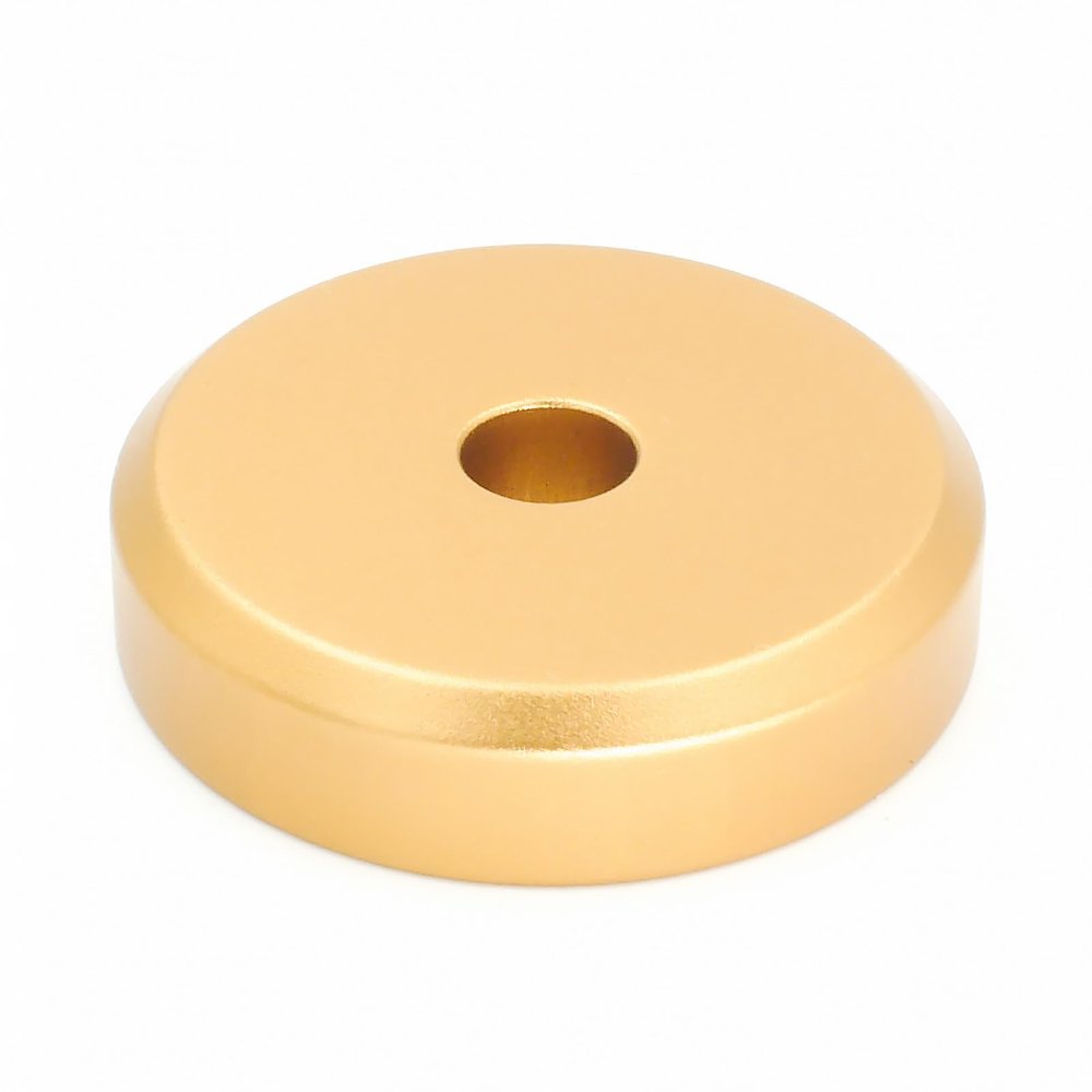 Menesia 45 Record Adapter Aluminum 45 RPM Adapter for Record Player (Gold)