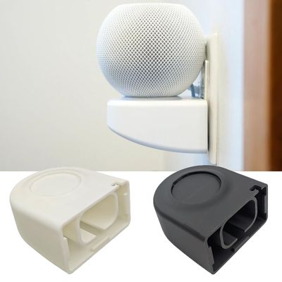 DirectNine Basics Wall Mount Bracket for HomePod Mini Smart Speakers Wall Stand Holder Bracket Shelf Stand Space Saving, Excellent Cable Management Floating Wall Mount (US Black)