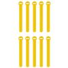 10 Pack Electrical Cable Label, 100mm Nylon Cable Tie, Office Wire Management Tool with Loop & Hook, Adjustable Straps for Data Cables Power Charging Wire Cords (Yellow) view 1