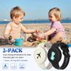 [2-Pack] Compatible for AirTag Kids Bracelet, Cute Kid Air Tag Wristband Waterproof Hidden Air Tag Holder Compatible with Apple Air Tag, Soft Silicone Air Tag Case for Kids (Dinosaurs & Planes) view 2