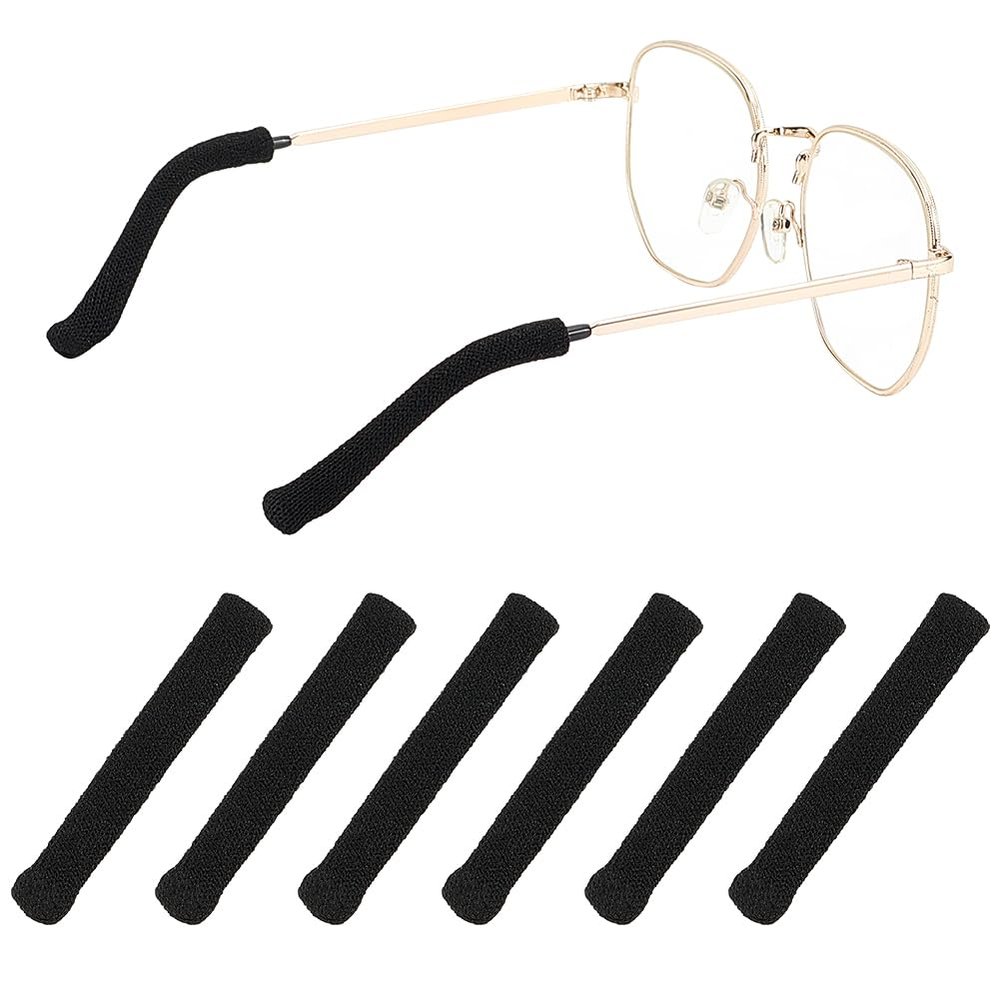 ANATTASOUL 5 Paris Anti-Slip Elastic Comfort Eyeglasses Temple Tips Sleeve, Fabric Glasses Ear Grip, Soft and Well-Fitting Glasses Ear Cushion, Knitting Eyeglass Ear Grips, Glasses Accessories