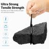 XINGO 12 Inch Black Zip Ties 1200 PCS, 75 LBS Tensile Strength, UV Resistant Cable Ties, Premium Self-locking Plastic Ties for Indoor and Outdoor Use view 4