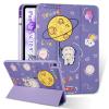 ACEMO for iPad Air 5th Generation Case 2022/ iPad Air 4th Generation Case 2020 with Pencil Holder, Trifold Stand, Soft TPU Back Slim Folio Smart Cover, Auto Wake/Sleep for iPad Air 10.9 Inch, Purple view 1