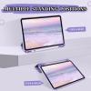 ACEMO for iPad Air 5th Generation Case 2022/ iPad Air 4th Generation Case 2020 with Pencil Holder, Trifold Stand, Soft TPU Back Slim Folio Smart Cover, Auto Wake/Sleep for iPad Air 10.9 Inch, Purple view 3
