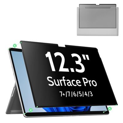 Nano Privacy Screen Protector for Microsoft Surface Pro 7+/7/6/5/4/3 - 12.3 In Reusable Surface Pro 7 Screen Protector Anti Glare Film, Anti Blue Light Filter, Removable Shield, Bubble Free Guard