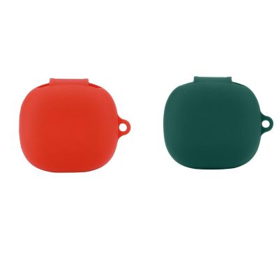 2 Pack DAYJOY Soft Silicone Protective Case Cover Compatible with Anker Soundcore P25i/P20i/R50i Earbuds, Protective Skin Sleeve with Key Chain(red+Green)