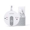 10 Ft Flat Plug Extension Cord with USB C - Power Strip Surge Protector with 2 Widely AC Outlet and 3 USB, Small Desktop Charging Station with 10 ft Power Cord, Compact for Travel Home Office (490J) view 1