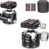 Low Profile Ball Head 55mm Tripod Ball Head,INNOREL U55 All Metal Heavy Duty 360 Panoramic Tripod Head with 3 Arca Swiss Quick Release Plates for Tripod, Monopod, DSLR, Camera Max Load 66lbs/30kg view 1