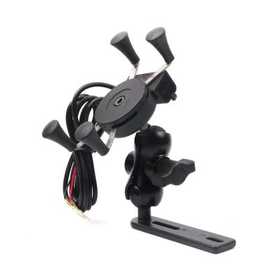 BAFAFA Navigator Mount GPS Mount Bracket for GL1800 for Goldwing 1800 for X-ADV 750 for XADV750 Motorcycle GPS Navigation Frame Mobile Phone Mount Bracket(with USB)