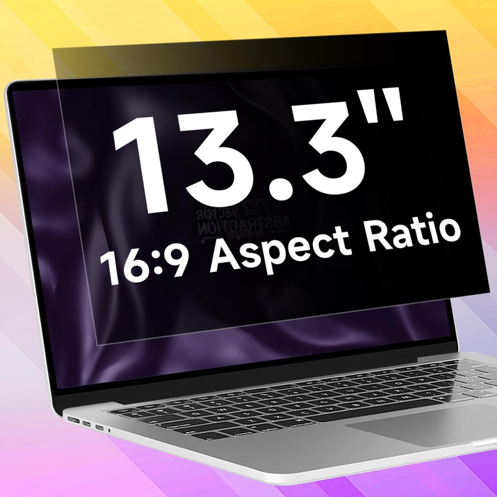 ANTOGOO V 13.3 Inch 1920x1080P (16:9) Laptop Privacy Screen Filter, Anti Blue Light Glare & Anti Scratch Computer Privacy Shield, Not for 13" with 16:10 Aspect Ratio Laptop