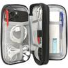 CAAORDKSO Electronics Organizer Travel Bag, Small Cable Organizer Case Waterproof Accessories Pouch, Travel Electronic Carrying Case for Cord, Charger, Phone, USB, Power Bank, Earphone (Black, Medium) view 3