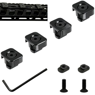 Ficero Metal Pressure Switch Cable Guides for M-LOK System, Flashlight Laser Wire Management Clips (4 Pack)