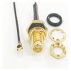 Compatible with 100pcs 1.13 IPX U.FL IPEX to Waterproof SMA O-Ring Female Bulkhead RF Pigtail WiFi Antenna Cable 1.13mm 5/10/15/20/25/30/50cm(Color:10cm) view 1