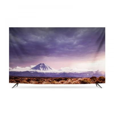 GSGC TV Cover TV Dust Cover Indoor 32-80 Inch Modern Simple Printed TV Screen Protector Curved Screen Hanging Desktop Universal Display Protector Cover for Televisions Computer-Purple-3||75 inch