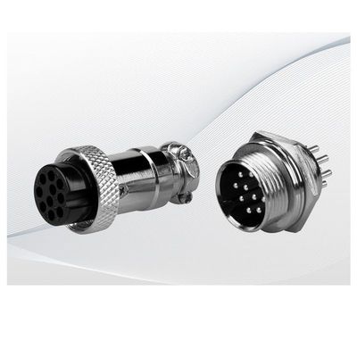 10Sets GX20 10 Pin Metal Male Female Panel Connector, 20mm Panel Mount Circular Metal Aviation Connector Adapter Plug Socket for Cable Power Connection (10Sets)