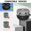 CLEVERISH Silicone case for The New Bose Ultra Open Earbuds 2024, Shockproof case for Bose Ultra Open Earbuds 2024 with Carabiner and Wrist Strap. (Black) view 3