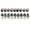 10Sets GX20 2 Pin Metal Male Female Panel Connector, 20mm Panel Mount Circular Metal Aviation Connector Adapter Plug Socket for Cable Power Connection (10Sets) view 3