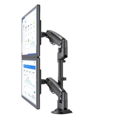 AVXANKTG H180 22-inch-32-inch Dual Monitor Desk Stand arm Gas Spring Full-Motion LCD TV Installation 2-12 kg Double arm clamp Bracket(Color:with 200x100)