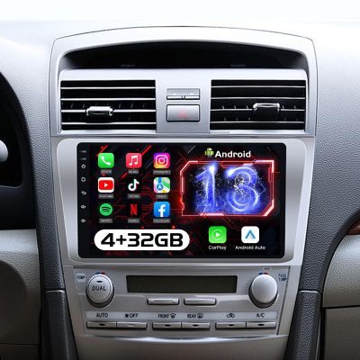 8-Core 5GWiFi Car Radio for Toyota Camry 2007 2008 2009 2010 2011 Upgrade 9" 1280x800 Touch Screen Stereo, Android 13 Head Unit, Wireless Carplay, Android Auto, GPS FM/EQ Bluetooth SWC Backup Camera