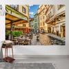 10x8ft Italy Street Backdrop Europe Village Town Landscape Buildings Photography Background Italian Theme Party Holiday Travel Decoration Wallpaper Photo Booth Props view 4