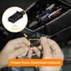 FitDVR Dash Camera Power Adapter (3-Pin) for Porsche 718 Boxster Cayman (Code 981 982 987) and 911 (Code 991),LED Display USB Power Source, Easy to Install, 5V 12V Output, for Dash Cam, Radar, D3-021 view 2