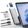 Surface Pro 9/10/11/X Docking Station with 4K HDMI, USB-C Thunderbolt 4 (8K@30Hz Video+40G Data+100W PD), 100M RJ45, 2 USB 3.0, SD/TF Card Slot, 3.5mm Audio, Triple Display for Surface Pro 9/10/11/X view 1