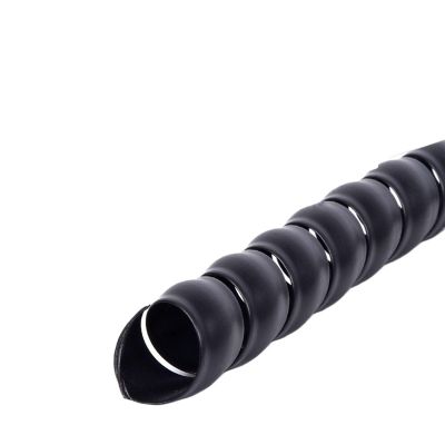 Spiral Wrap 5 Meters Flexible Cable Sleeve Cover Tube Protector 14mm 16mm 25mm 35mm Winding Wire Organizer Spiral Wrap Pipe Protection Tubing Cover(Color:Black,Size:ID 16mm)