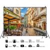 10x6.5ft Italy Street Backdrop Europe Village Town Landscape Buildings Photography Background Italian Theme Party Holiday Travel Decoration Wallpaper Photo Booth Props view 2