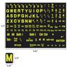 2PCS English Keyboard Stickers Large Letters Full Set - Keyboard Letter Replacement Stickers for Laptop PC Computer, Matte English Keyboard Alphabet Sticker Black Background with Green Lettering view 3