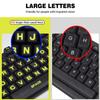 2PCS English Keyboard Stickers Large Letters Full Set - Keyboard Letter Replacement Stickers for Laptop PC Computer, Matte English Keyboard Alphabet Sticker Black Background with Green Lettering view 4